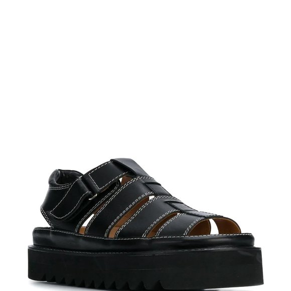 AMI Paris ridged sole strappy sandals